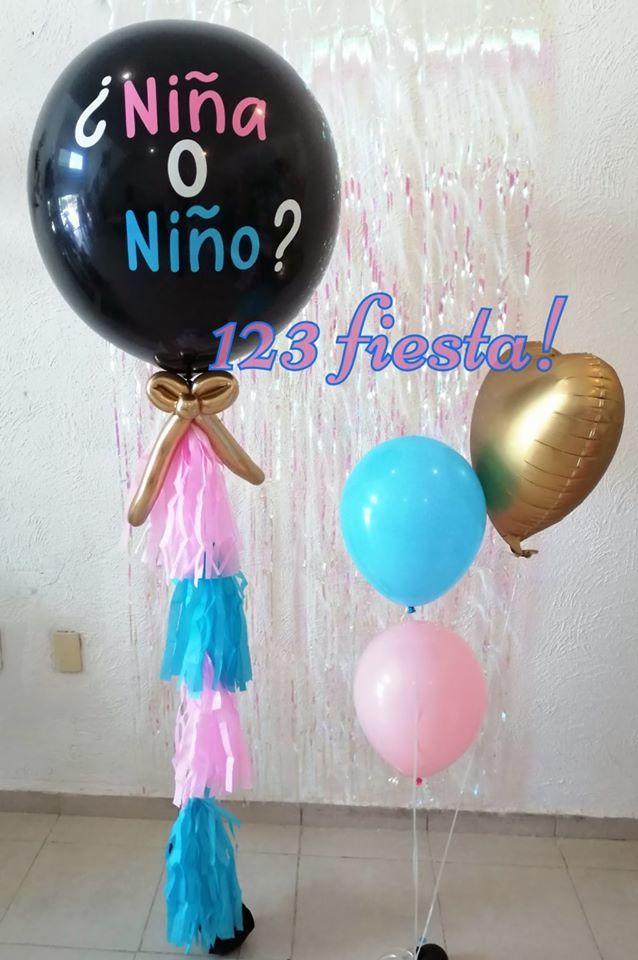 Globo jumbo de 24" para revelar el sexo del bebé, contiene confeti dentro del globo. Globo jumbo de 24